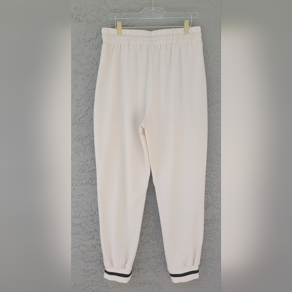 Zara Men's cream with black details draw string cuffed jogger pants size XL - Picture 6 of 16